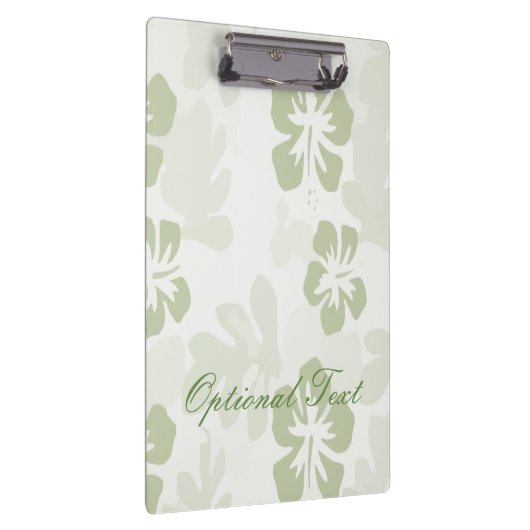 Elegant Muted Sage Hibiscus Pattern Klembord (Rechts)