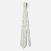 Elegant Muted Sage Hibiscus Pattern Stropdas (Voorkant)