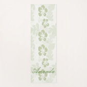 Elegant Muted Sage Hibiscus Pattern Yogamat (Voorkant)
