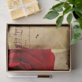 Elegant Muziek Rood Rozenpapier Tissuepapier (Geschenk)