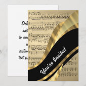 Elegant muziekblad kaart (Voorkant / Achterkant)