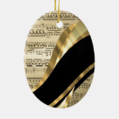 Elegant muziekblad keramisch ornament (Achterkant)