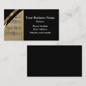 Elegant muziekblad visitekaartje (Voorkant / Achterkant)