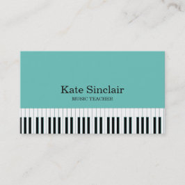 Elegant muziekdocent Piano Keys Musical Visitekaartje