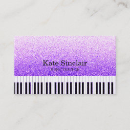 Elegant muziekdocent Piano Keys Musical Visitekaartje