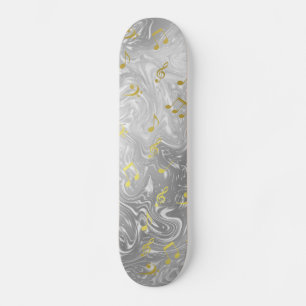 elegant muzieknoten patroon skateboard
