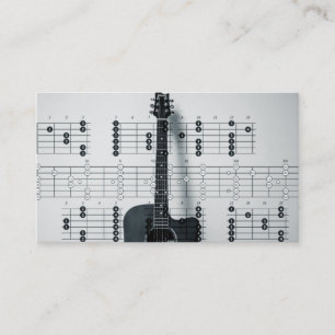 Elegant muzikant Visitekaartje met muzieknotitie