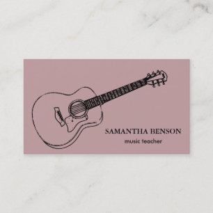 Elegant muzikant Visitekaartje met muzieknotitie
