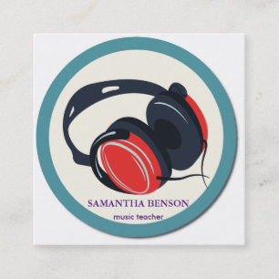 Elegant muzikant Visitekaartje met muzieknotitie