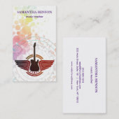 Elegant muzikant Visitekaartje met muzieknotitie (Voorkant / Achterkant)