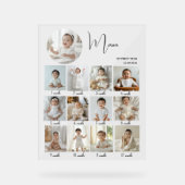 Elegant My First Year Collage Custom Photo (Recto)