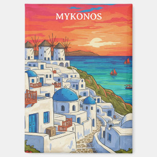 Elegant Mykonos Griekenland Windmolens Vintage Rei Magneet