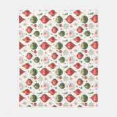 "Elegant naadloos kerstversiering patroon Fleece Deken (Voorkant)