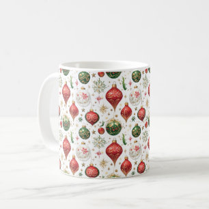 "Elegant naadloos kerstversiering patroon Koffiemok