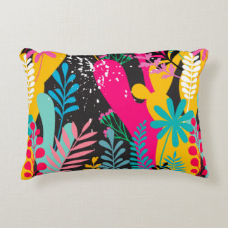 elegant naadloos patroon met abstracte bladeren en accent kussen