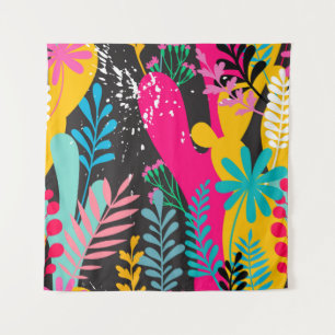 elegant naadloos patroon met abstracte bladeren en wandkleed