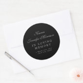 Elegant naam in Script Black bij het houden van ge Ronde Sticker (Envelop)