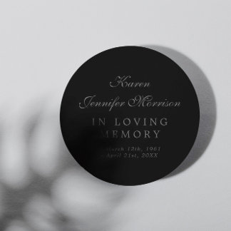 Elegant naam in Script Black bij het houden van ge Ronde Sticker