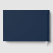 Elegant naam in Script Navy Blue in Loving Memory Gastenboek (Achterkant)