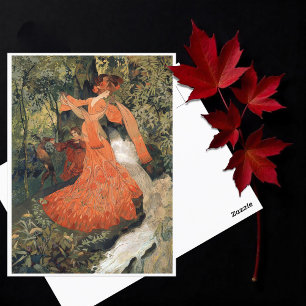 Elegant nabij een lente, briefkaart