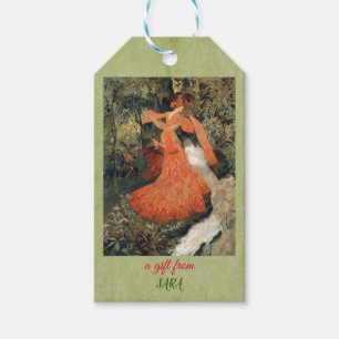 Elegant nabij een lente, cadeaulabel