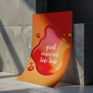 Elegant Nail Art - Take Time Manicure Poster