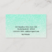Elégant Nail Tech Mint Carte de visite de Parties  (Dos)