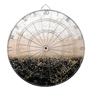 Elegant nam gouden confettien marmeren ontwerp toe dartbord