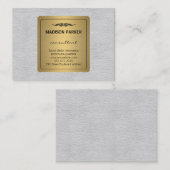 Elegant namaak gouden label wit leer (Voorkant / Achterkant)