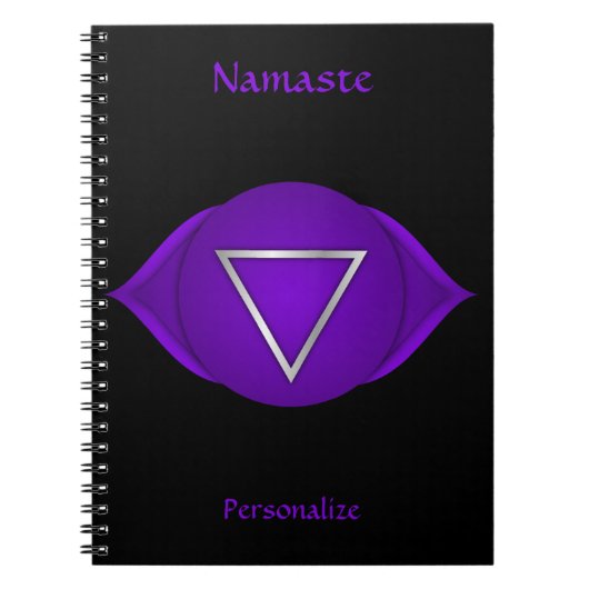 Elegant Namaste Indigo Third Eye Chakra Notitieboek (Voorkant)