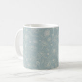 Elegant Name Floral Mug in Sage Green (Devant gauche)
