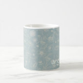 Elegant Name Floral Mug in Sage Green (Centre)