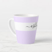 Elegant Name in Script Typography Lavender Latte Mok (Linkerhoek)