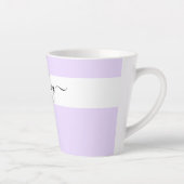 Elegant Name in Script Typography Lavender Latte Mok (Rechts)