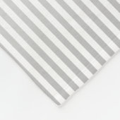 Elegant Name Monogram & Thin Gray Ombre Stripes Fleece Deken (Hoek)