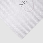 Elegant Name Monogram & Thin Gray Ombre Stripes Tissuepapier (Detail)