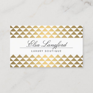 Elegant Name on Gold Prism Pattern Visitekaartje