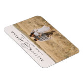 Elegant Names Photo Wedding Save the Date Magneet (Rechterzijde)