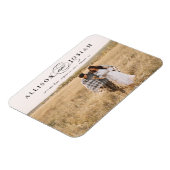 Elegant Names Photo Wedding Save the Date Magneet (Linkerzijde)