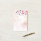Elegant Natural Waterverf Boho Floral & Feathers Post-it® Notes (Op bureau)