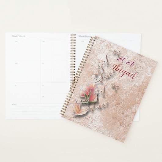Elegant Nature Embossed spiral planner  (Display)