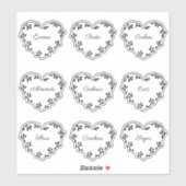 Élégant naturel Leaf Heart Cuisine Étiquettes (Feuille)