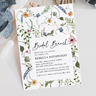 Elegant Natuur Floral Bridal Brunch Shower Kaart