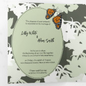 Elegant Natuur Theme Weddenschap Drieluik Uitnodiging (Binnenzijde eerst)