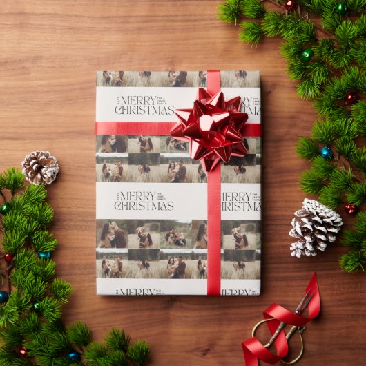 Elegant natuurlijk gebladerte moderne minimale mul cadeaupapier (Feestdagen Geschenken)