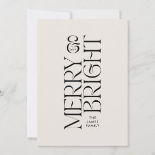 Elegant natuurlijk gebladerte moderne minimale typ feestdagenkaart