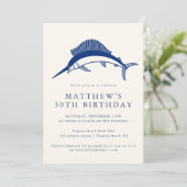 Elegant Nautical Anchor Adult Party Invitation (Debout devant)