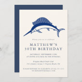 Elegant Nautical Anchor Adult Party Invitation (Devant / Derrière)