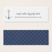 Elegant Nautical Anchor Wedding Website RSVP (Devant & derrière)
