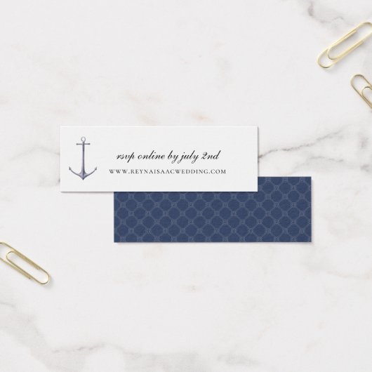 Elegant Nautical Anchor Wedding Website RSVP (Bureau)